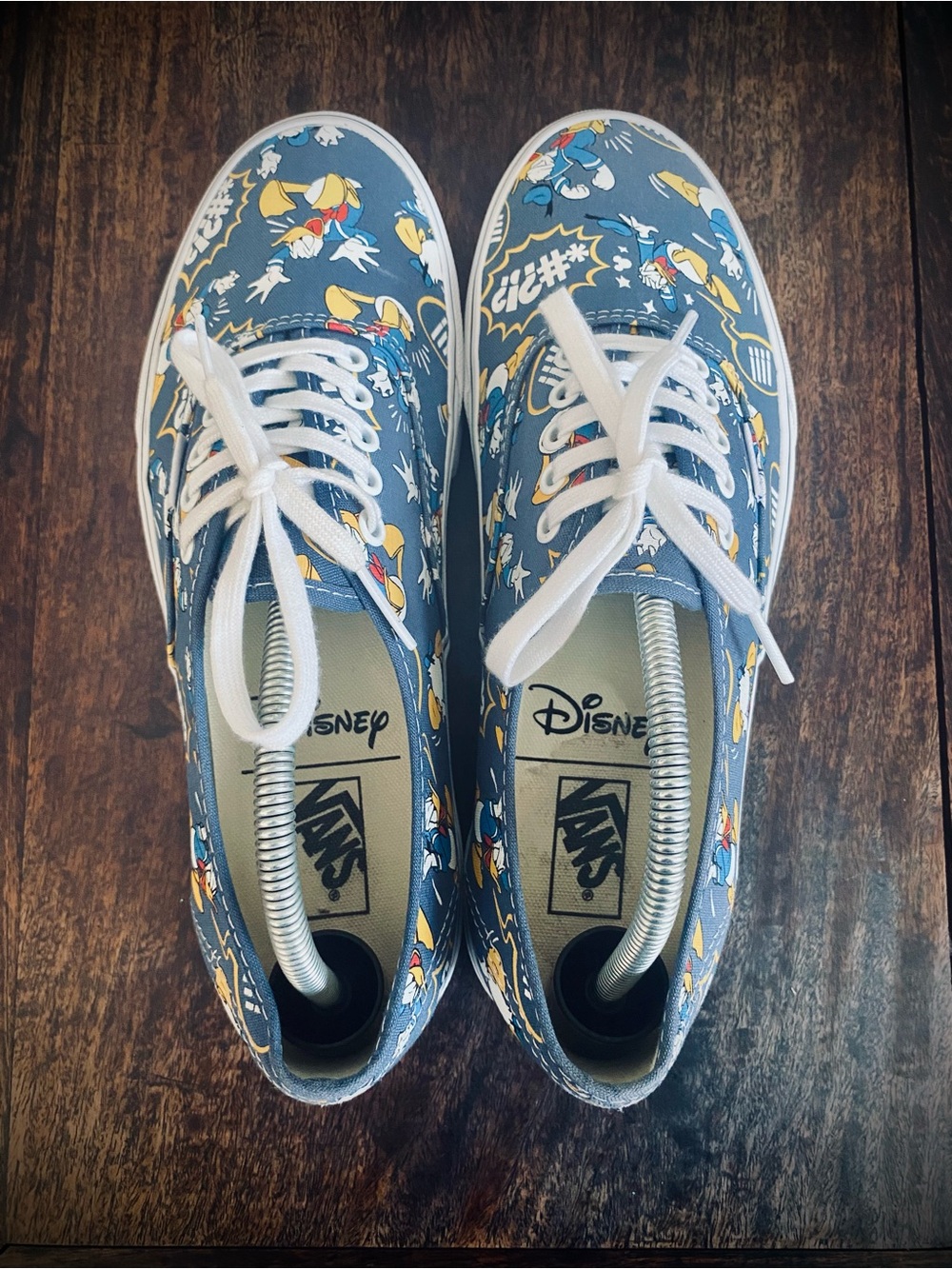 Vans Disney Donald Duck Graphic Lace-Up Sneakers - Blue - Picture 3 of 6